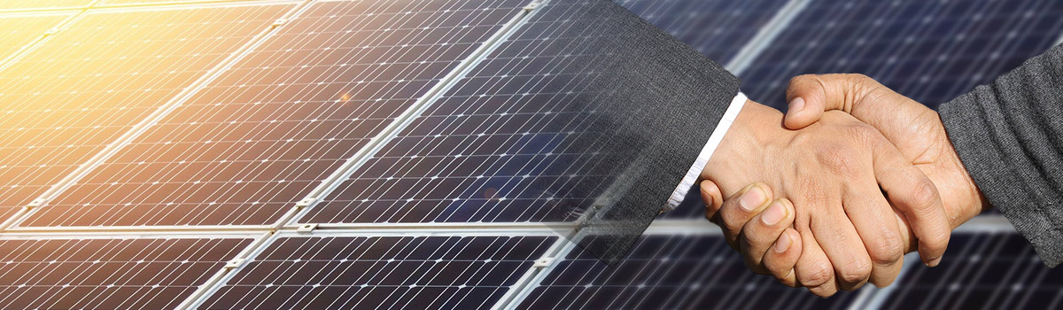 solar panel handshaking closing contract
