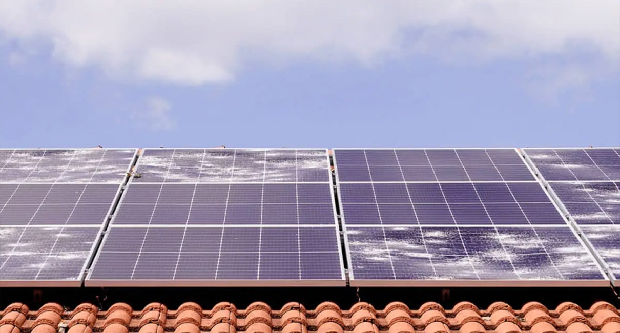 solar panels after hail storm