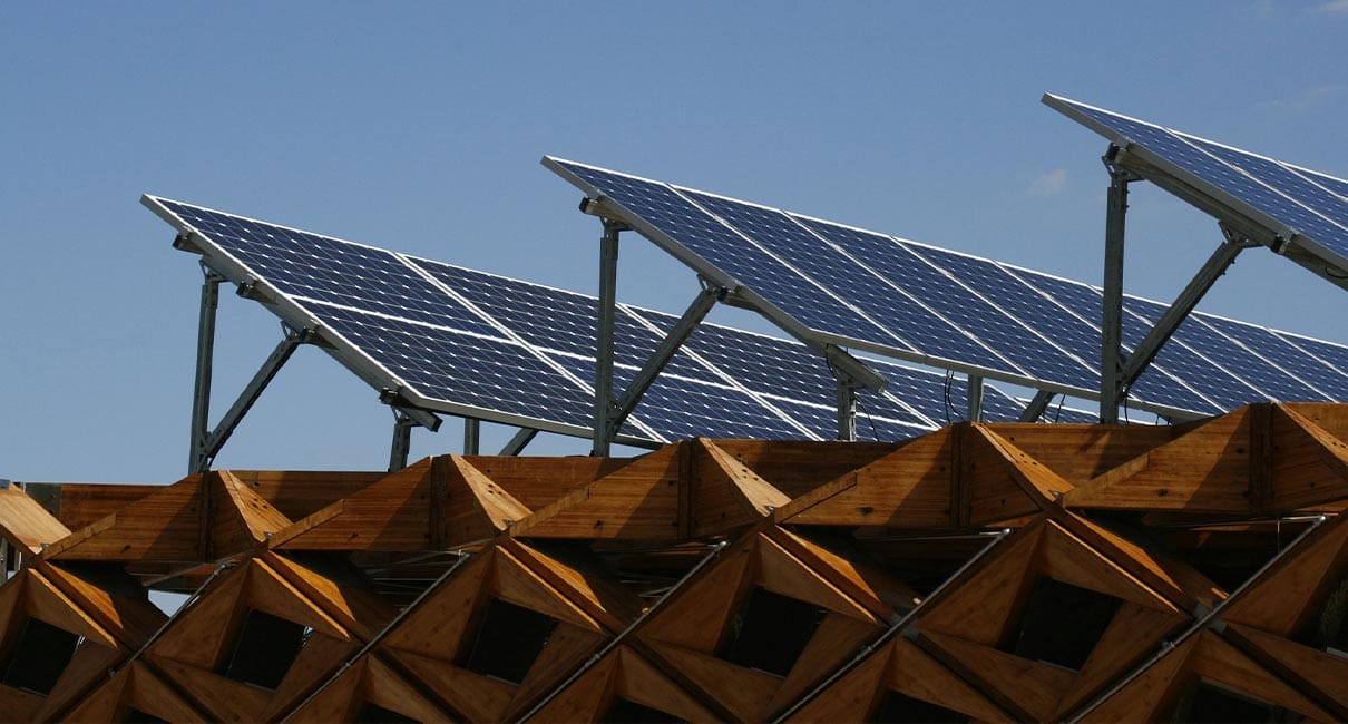 solar panels on rooftop