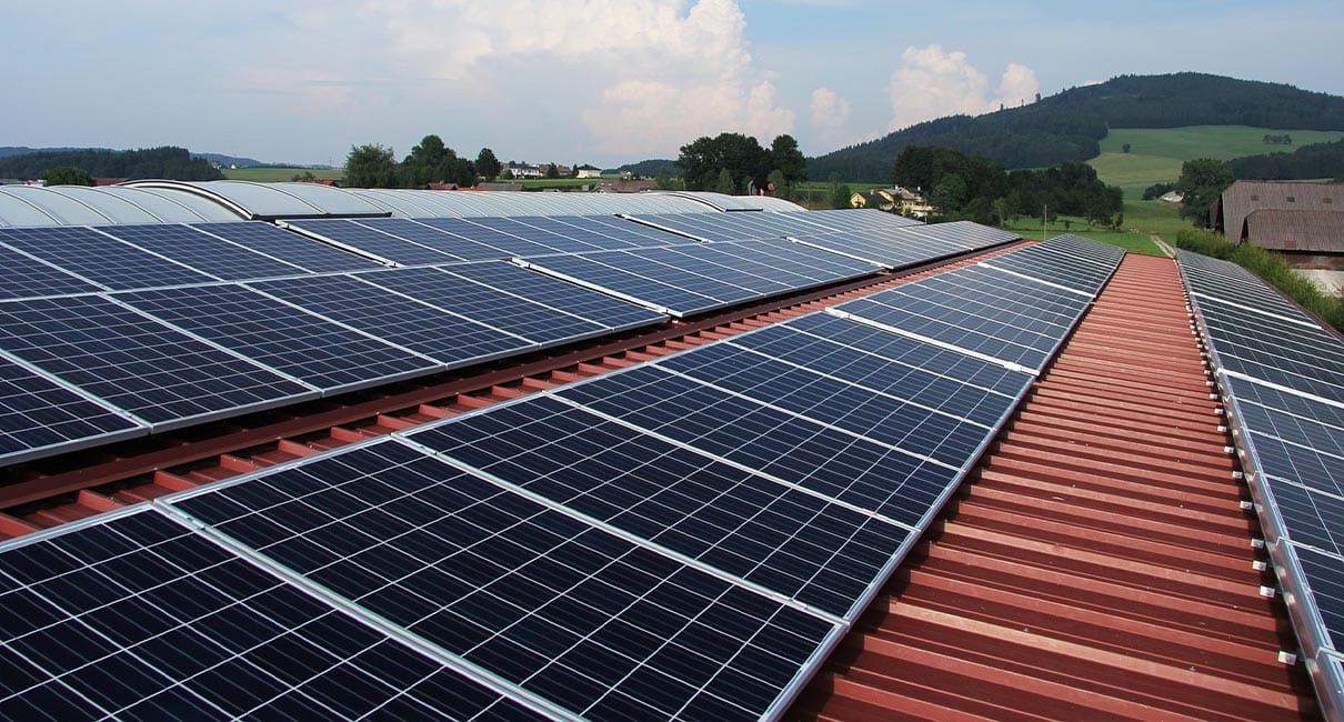 solar panels on rooftop