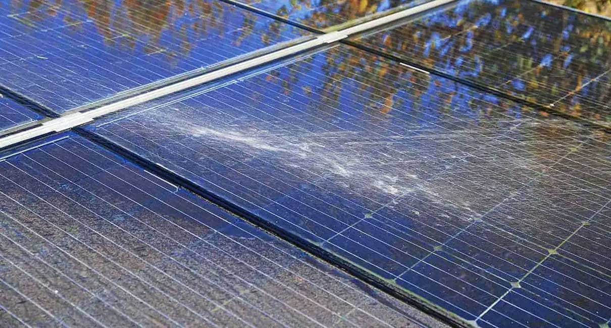 damaged solar panels